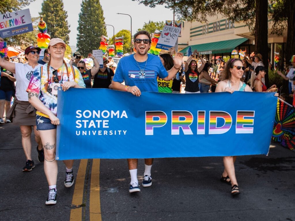a parade celebrating pride in santa rosa sonoma county