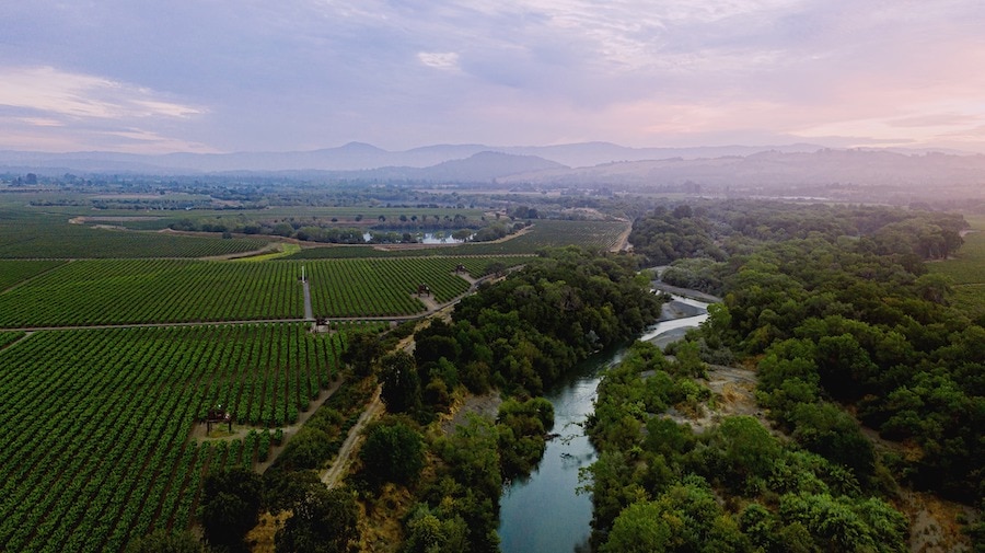 The Russian River Valley in west Santa Rosa