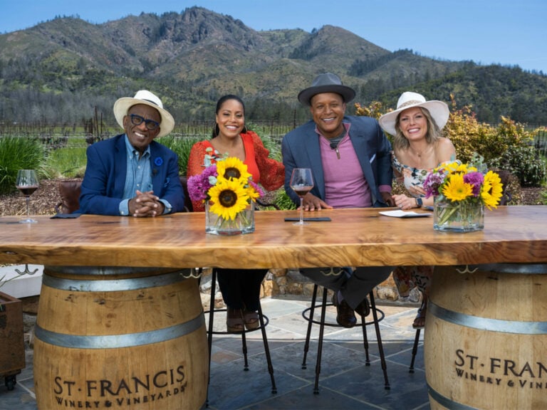 The Today show host at St Francis Winery in Kenwood