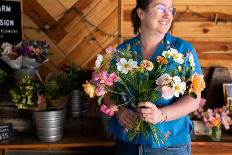 Lennie Larkin of B-Side Farm in Petaluma—Photo by Eileen Roche