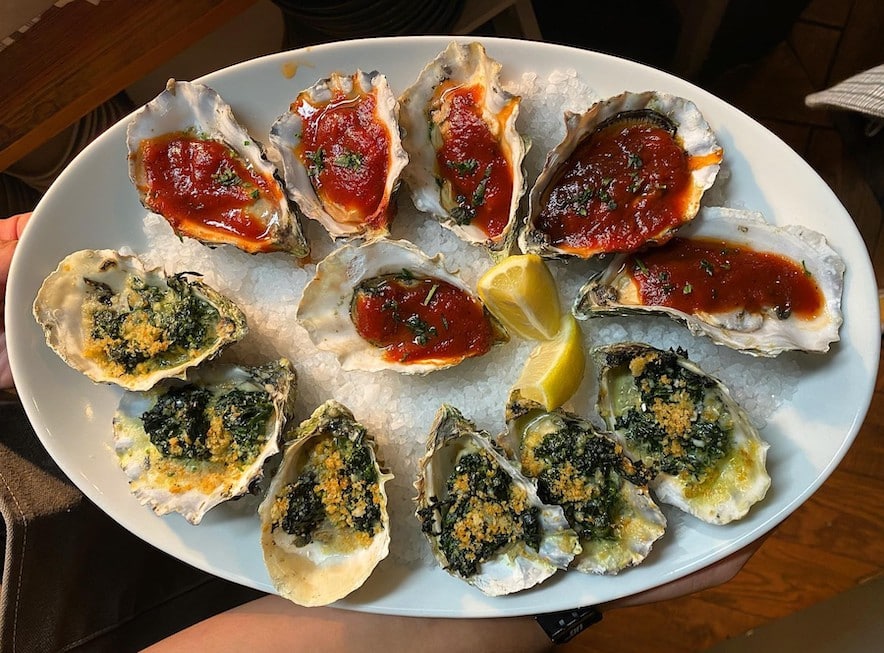 Baked oysters at The Shuckery in Petaluma