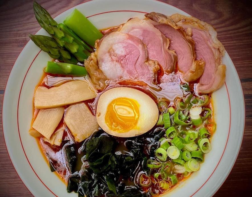 Lamb shoyu paitan ramen from Ramen Gaijin in Sebastopol