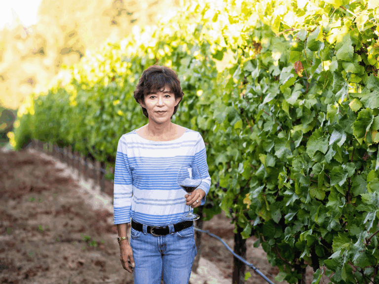 woman owned winery, akiko freeman of freeman vineyard and winery in sonoma county