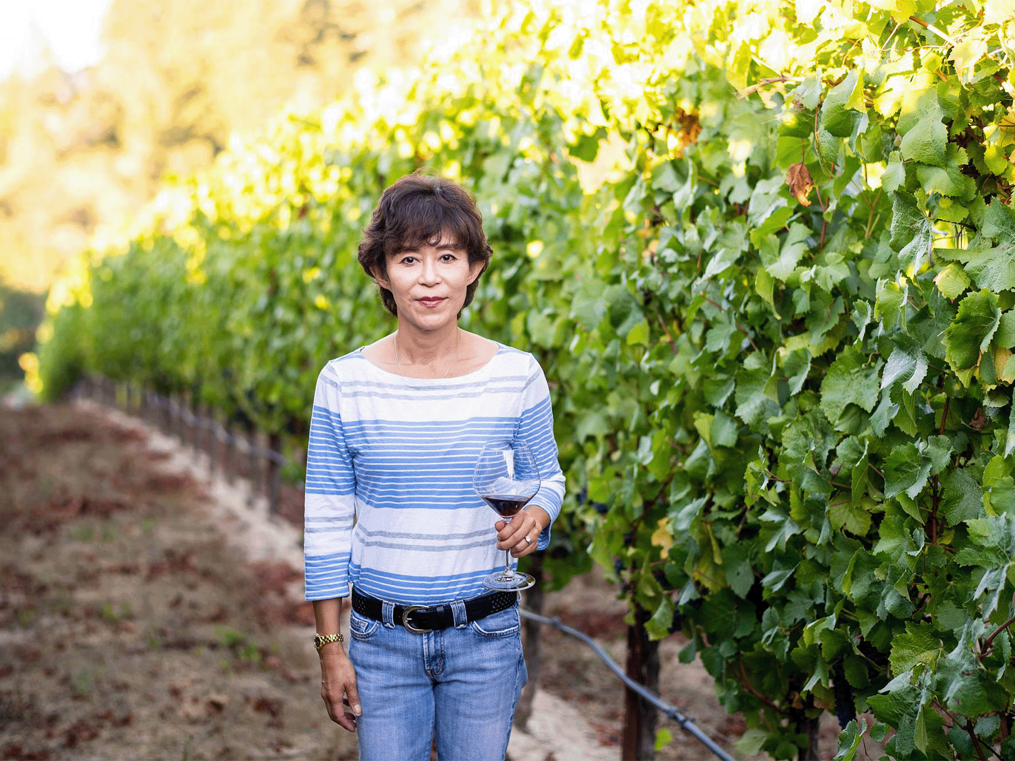 woman owned winery, akiko freeman of freeman vineyard and winery in sonoma county