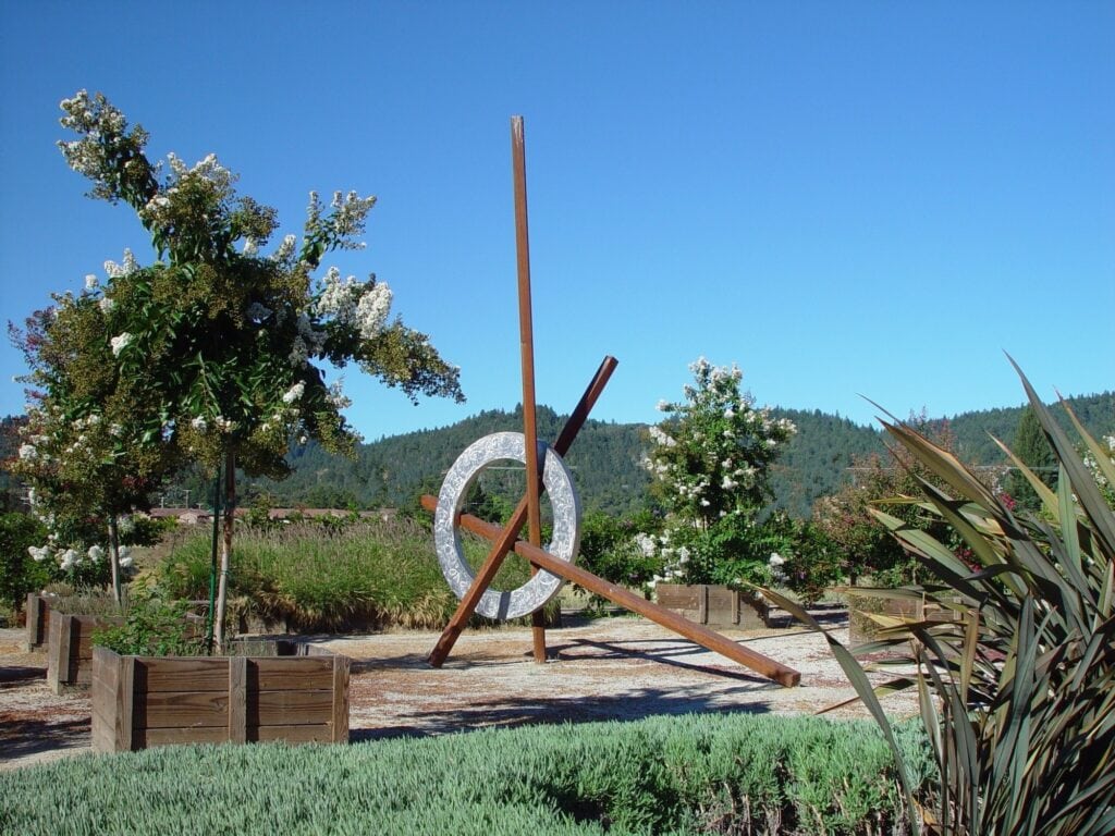 art sculpture shadow of eternity in sonoma county