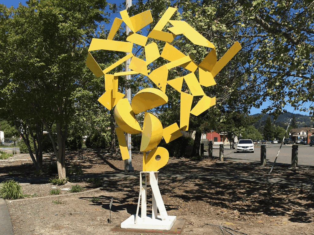metal sculpture without a shout in sonoma county