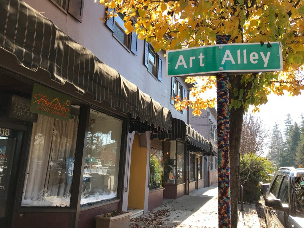 art walk alley in the art district in santa rosa
