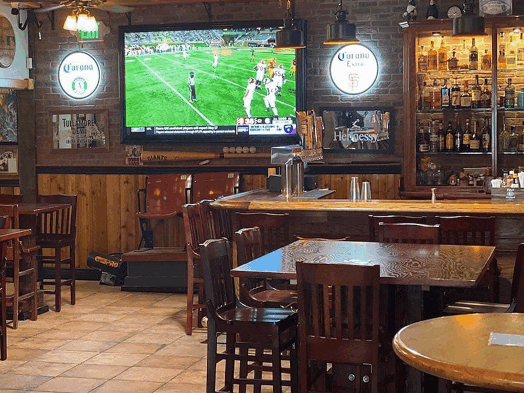 football being watched at ausiellos sports bar and grill in sonoma county