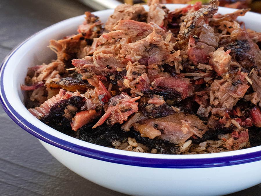 Brisket bowl at Austin’s Barbecue at Old Possum Brewing.