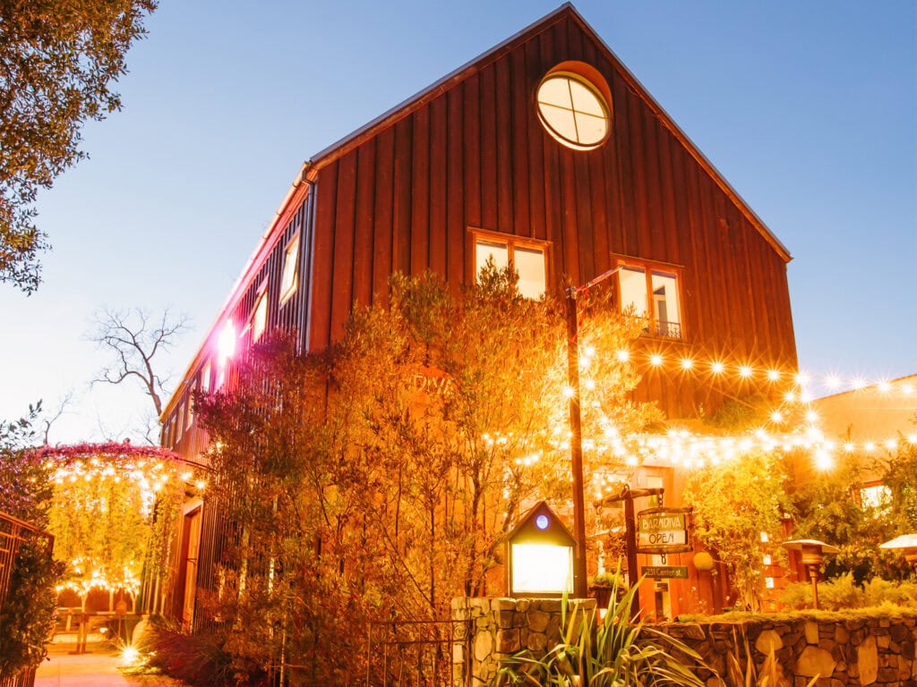 Exterior of Barndiva in Healdsburg
