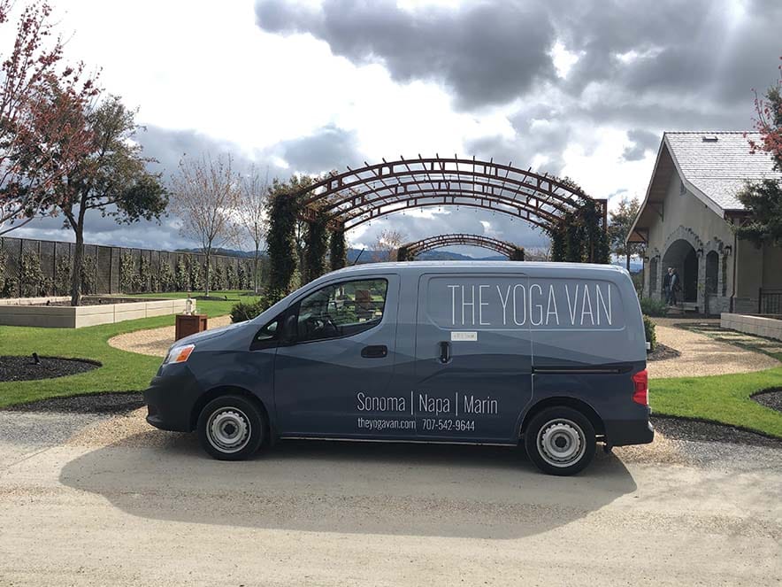 yoga van at bricoleur vineyards