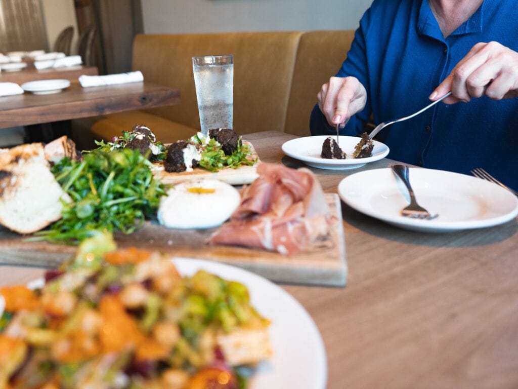 appetizers from catellis restaurant in geyserville