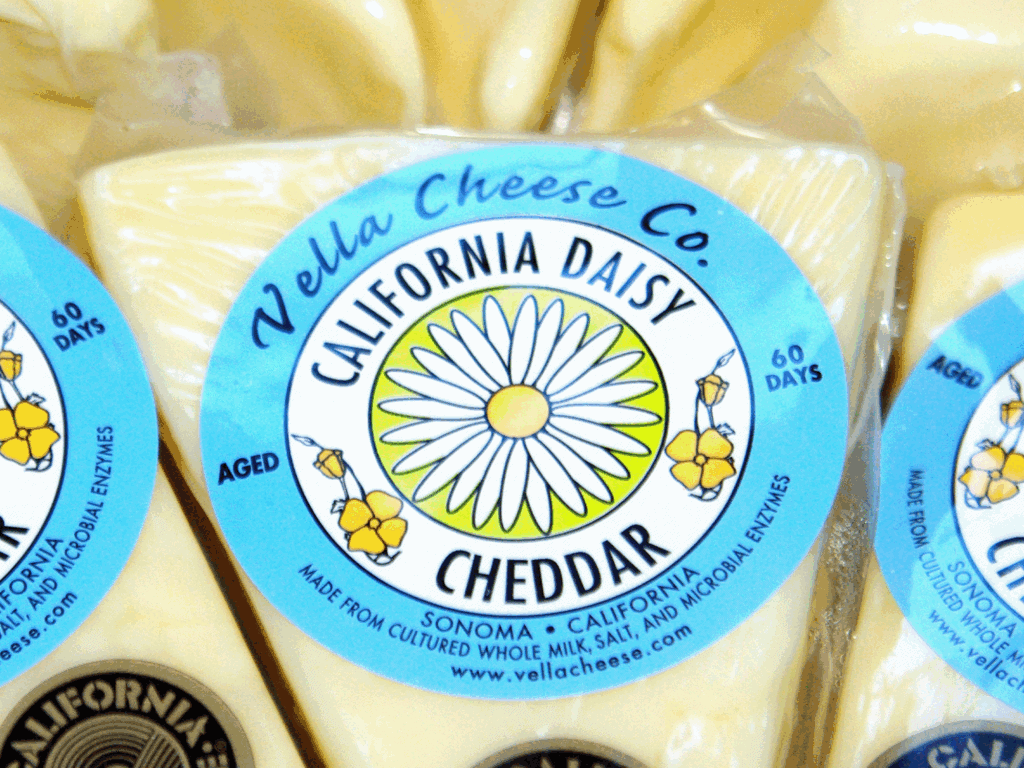 homemade cheddar cheese from vella cheese company in sonoma