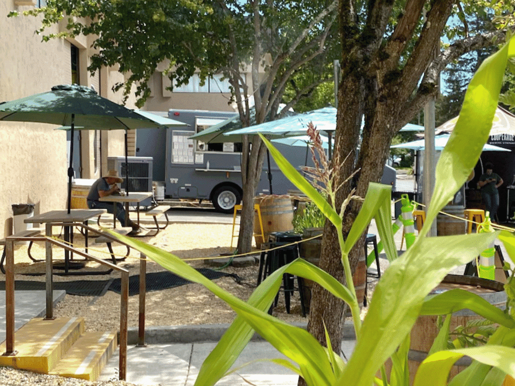 pet friendly patio at cooperage brewing company in sonoma county