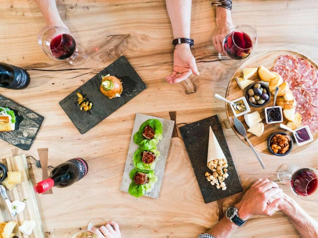food and wine pairing at siduri wine lounge in healdsburg