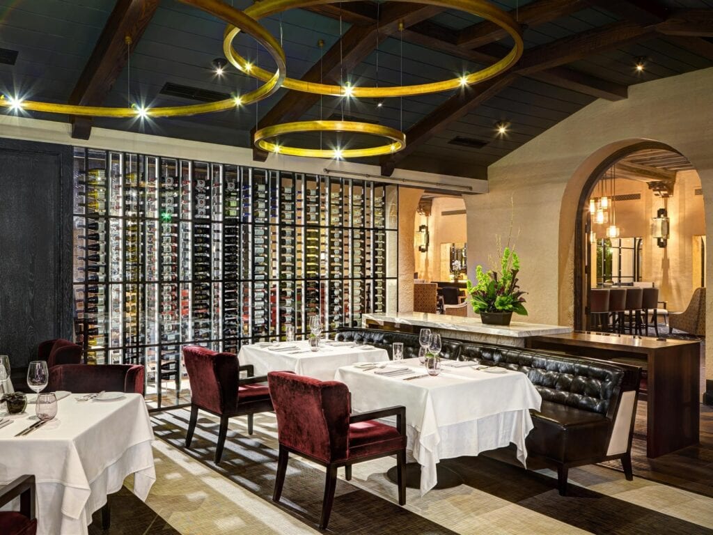 inside dining at sante restaurant inside the fairmont mission inn and spa in sonoma