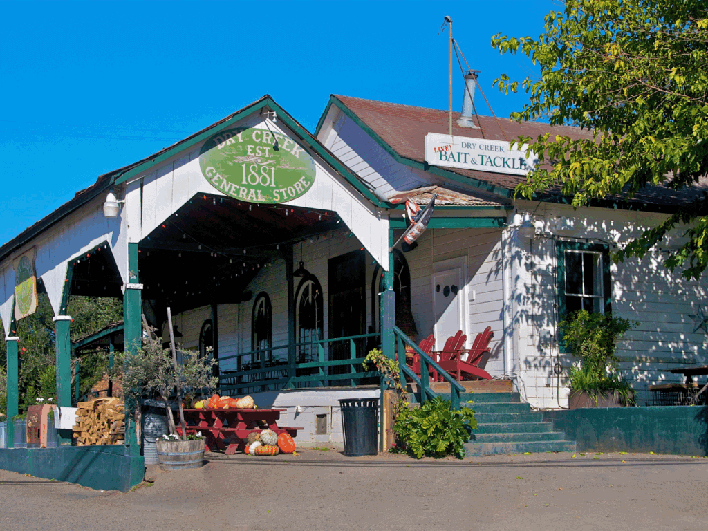 outside view of dry creek general store in sonoma county