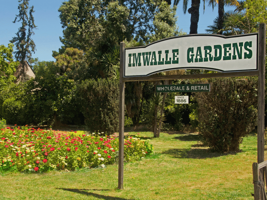 outside sign at inwalle gardens and farm in santa rosa in sonoma county