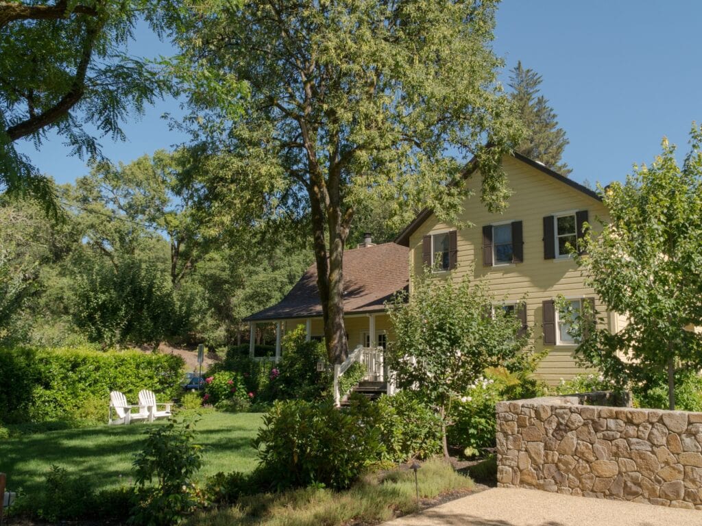 garden at farmhouse inn and restaurant in sonoma county