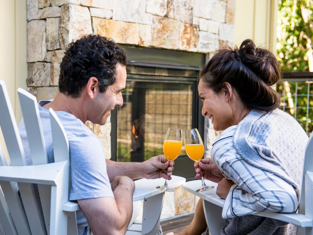 two people having mimosas