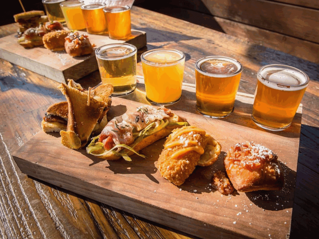 food and beer pairing at fogbelt brewing company in sonoma county