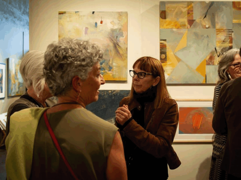 visitors at the gallery at healdsburg center for the arts in sonoma county