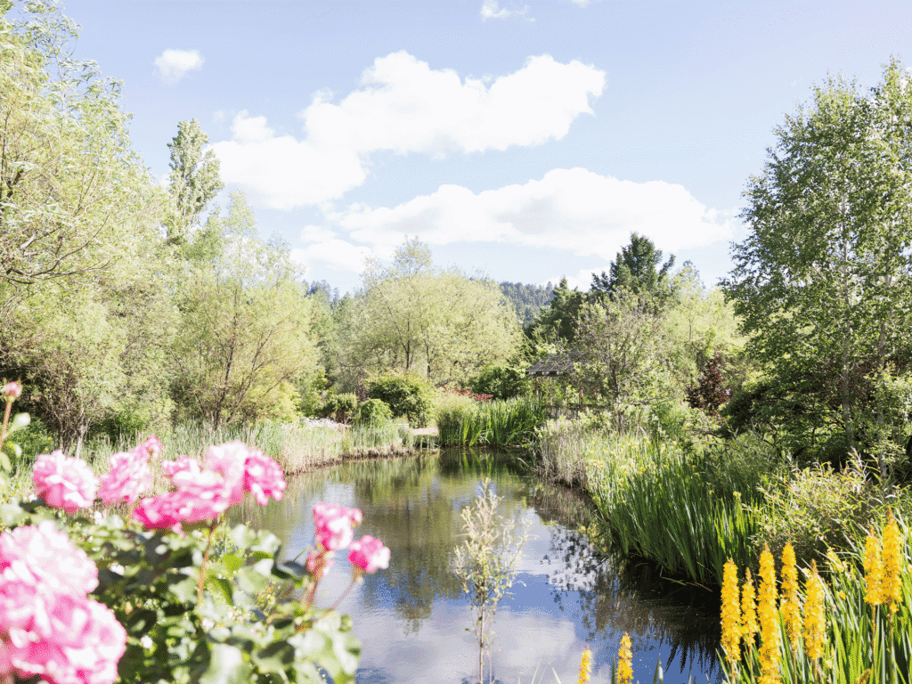beautiful garden at hans fahden winery in santa rosa sonoma county
