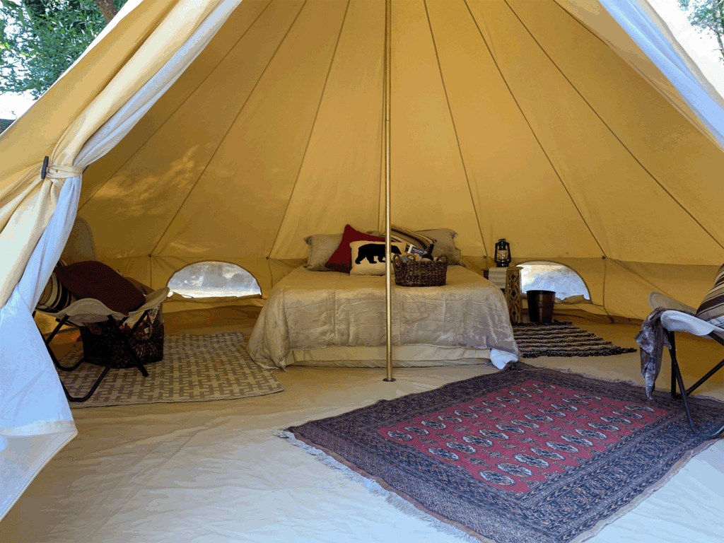 glamping yurt at sugarloaf ridge state park in sonoma county