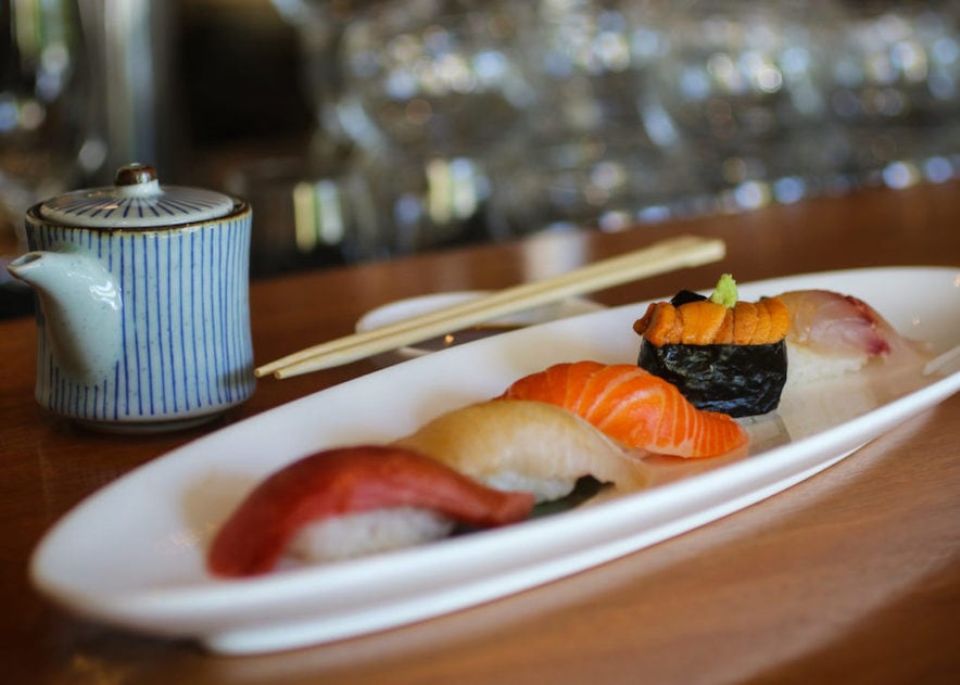 Nigiri at Sake 107 in Petaluma 