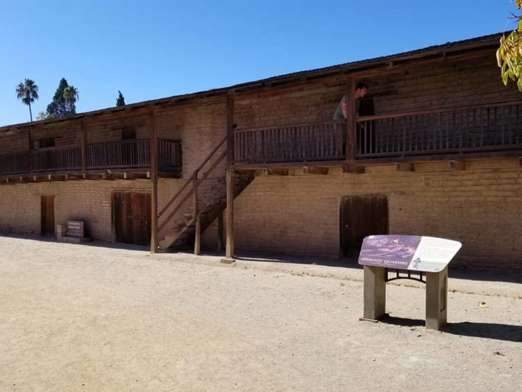 outside view of the sonoma barracks in downtown sonoma