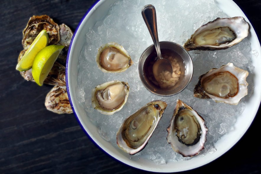 Happy hour oysters at Handline in Sebastopol 