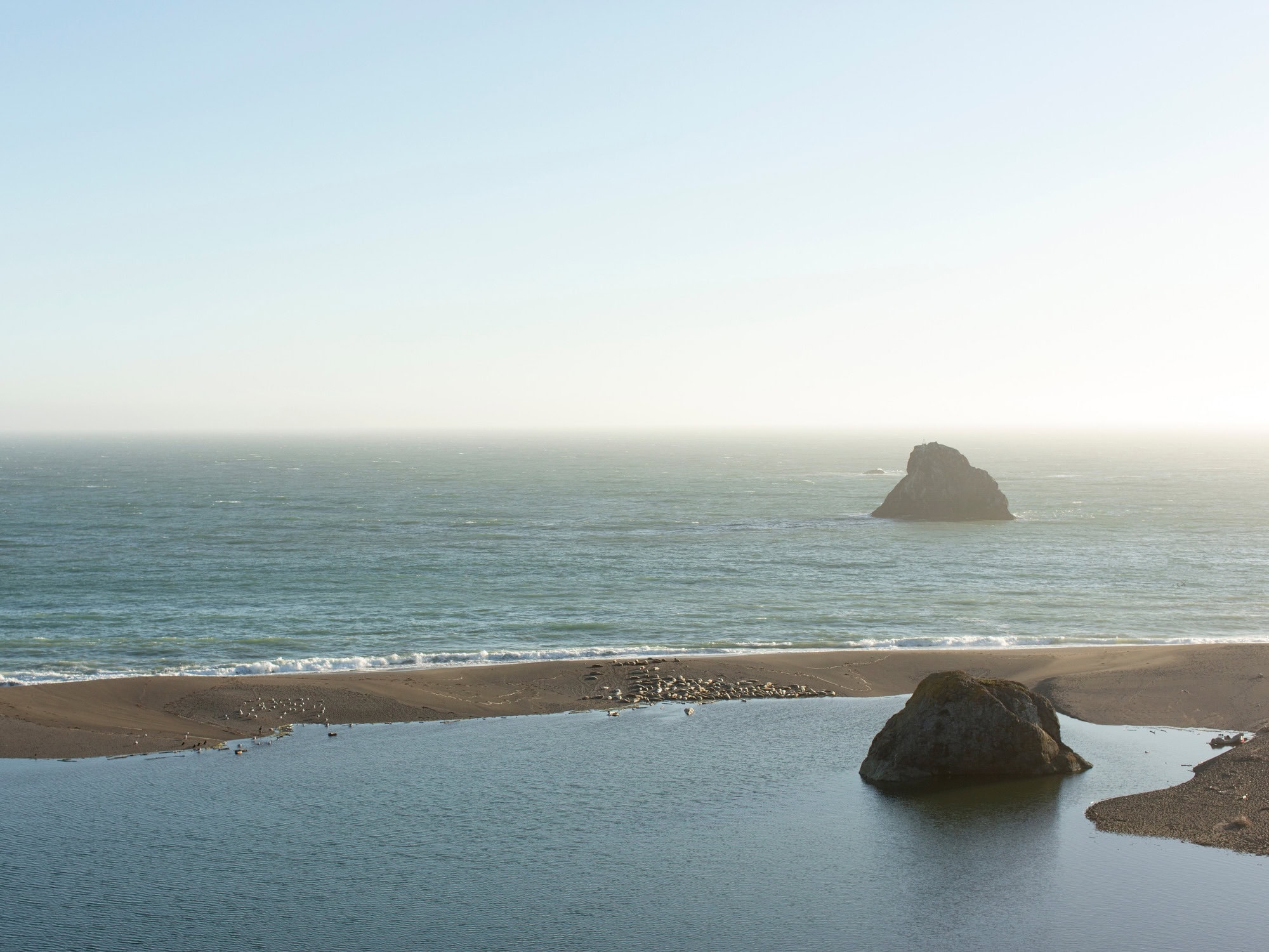 Jenner, where the Russian River meets the Pacific Ocean in Sonoma County