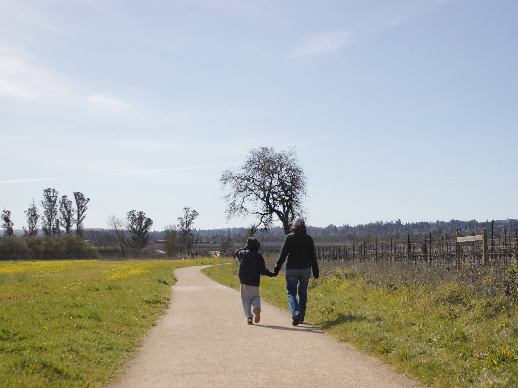 people walking the laguna de santa rosa trail