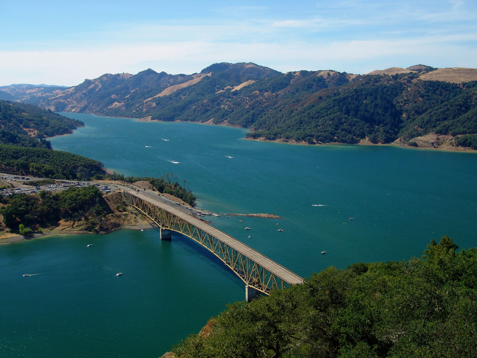 Aerial view of the Lake Sonoma Recreation Area