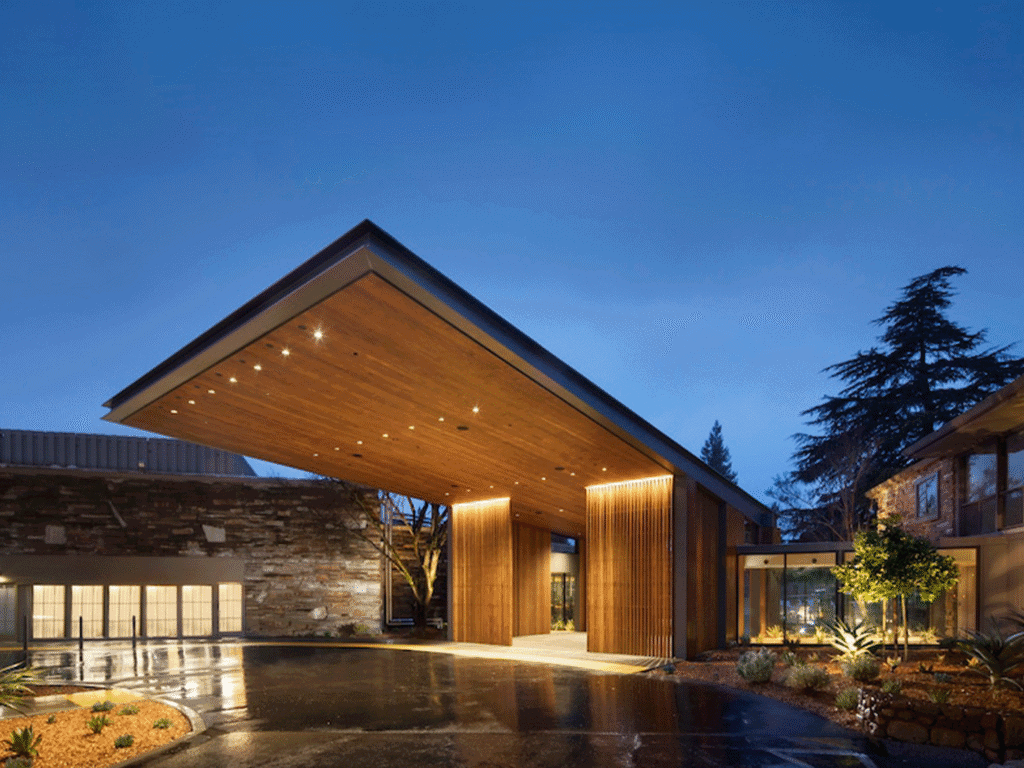 exterior view of the entrance at flamingo resort in santa rosa