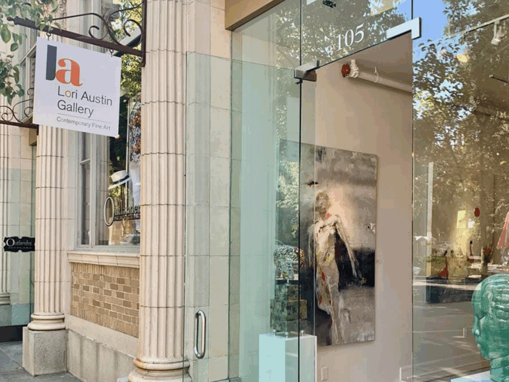 outside of the lori austin gallery in healdsburg sonoma county