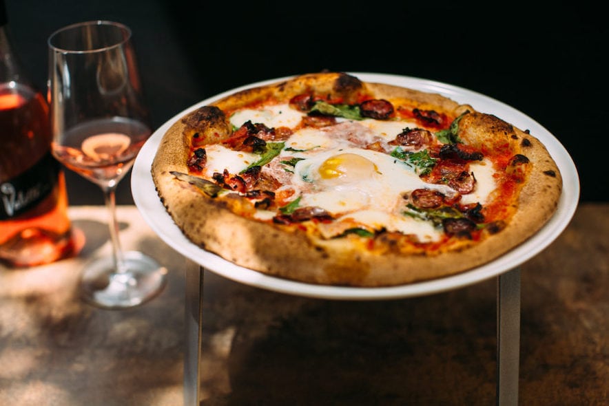 Margherita Salametto flatbread from The Matheson in Healdsburg. (Michael Woolsey)