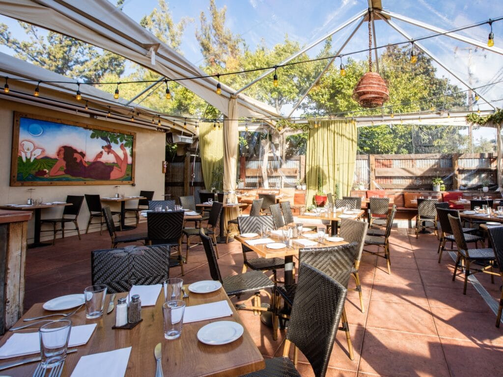 outside dining at the girl and the fig restaurant in sonoma