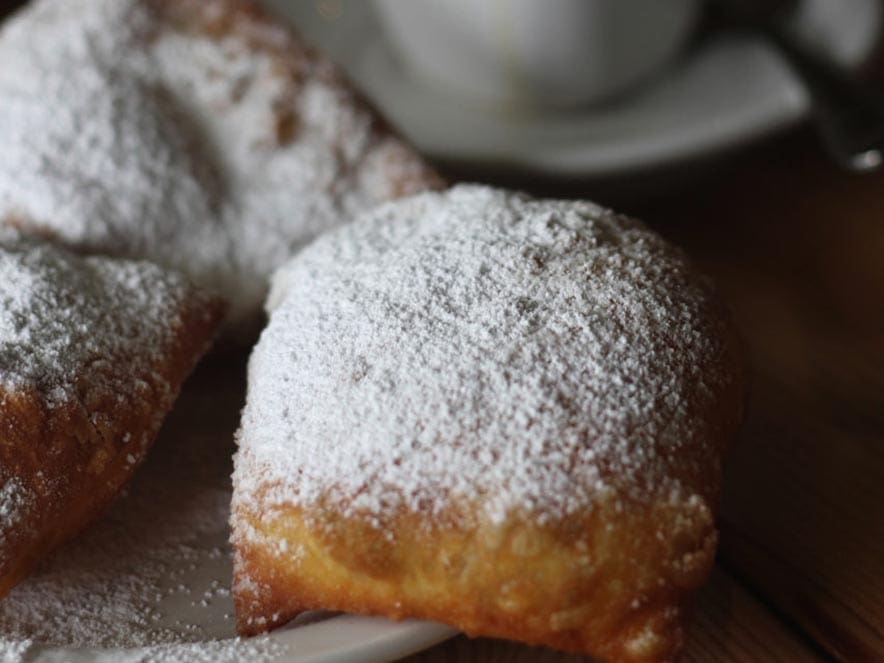 beignets on white plate