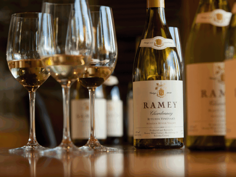 chardonnay wine from ramey wine cellar in sonoma county