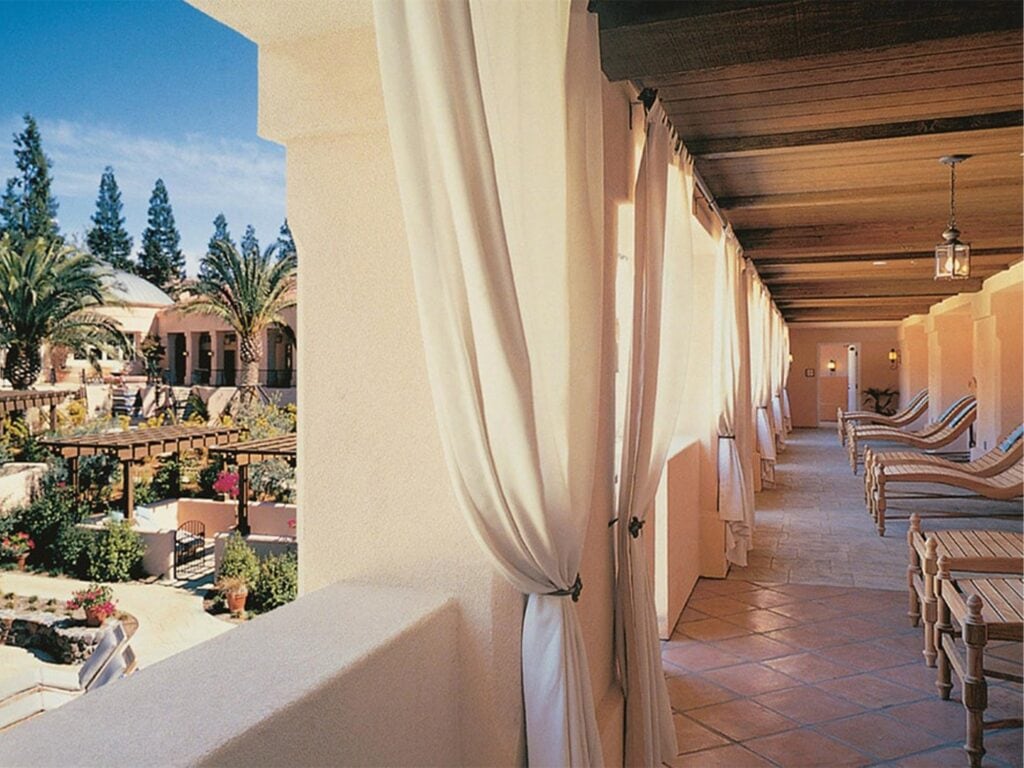 views from the balcony at fairmont spa sonoma