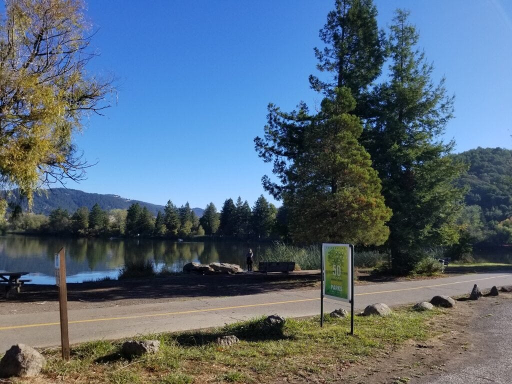 views at spring lake regional park in sonoma county