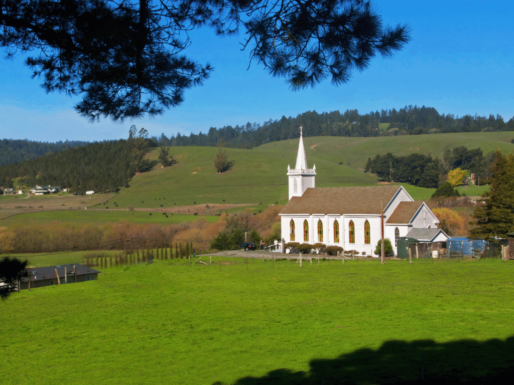 photo of a st teresa of avila church in bodega sonoma county