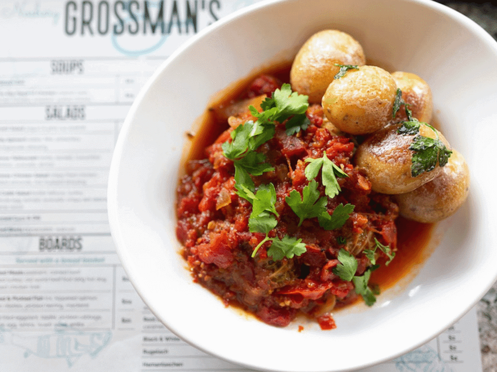 stuffed cabbage rolls at grossmans noshery in sonoma county