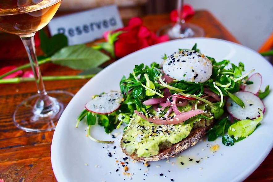 Avocado toast at Sunflower Caffe in Sonoma