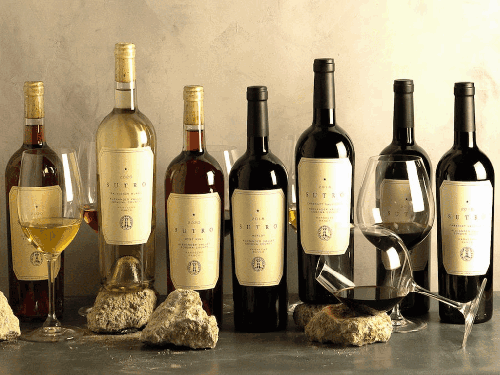 wine from sutro wine co on volcanic rocks from chalk hill ranch