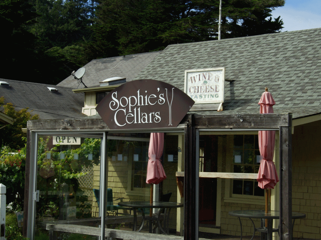 outside view at sophie cellars in duncan mills sonoma county