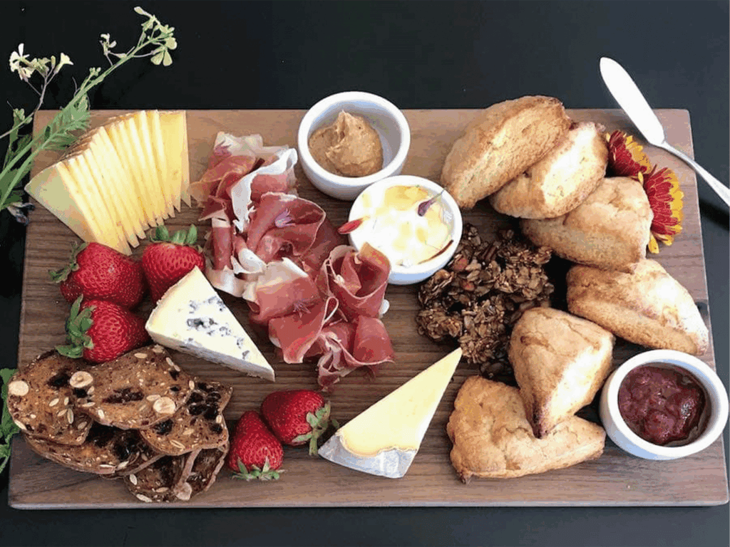 cheese board at valley ford cheese and creamery in sonoma county