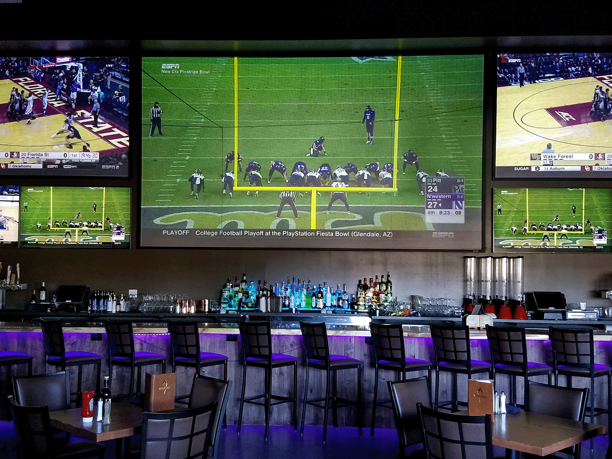 full bar and tvs to watch sports games at victory house epicenter sports bar in sonoma county