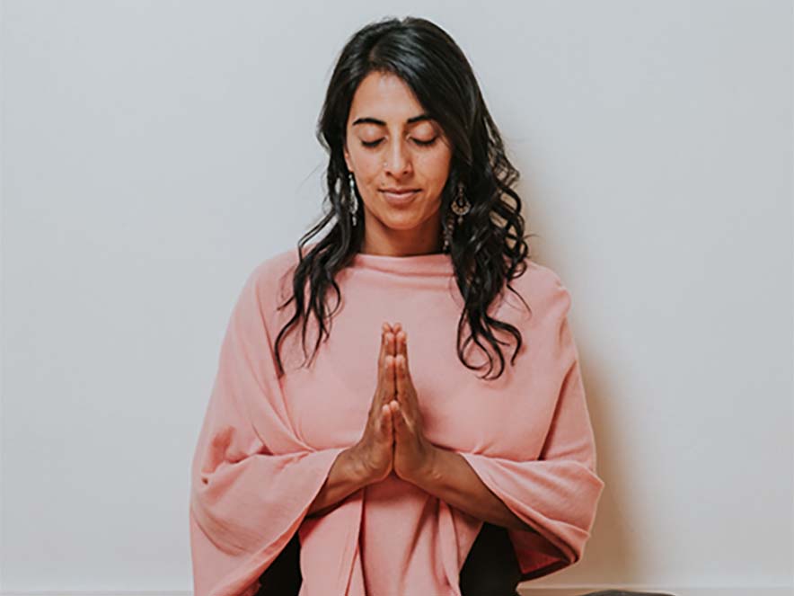 vinita laoria in prayer pose